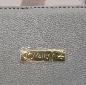 JOY & IMAN Elegant Gray Bag with Gold Accent/Tote/Satchel Bag/New